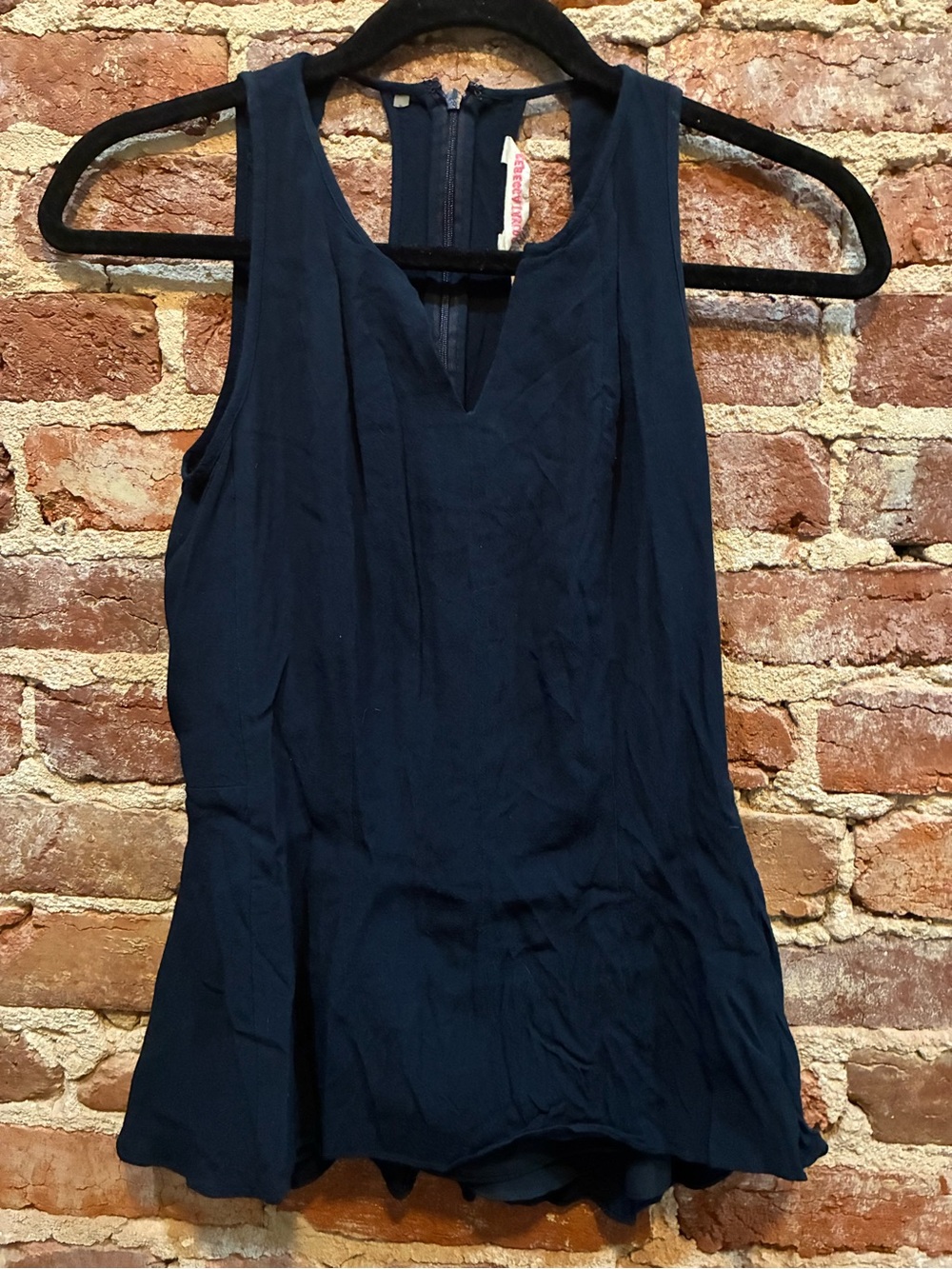 Rebecca Taylor Navy Sleeveless V-Neck Camisole